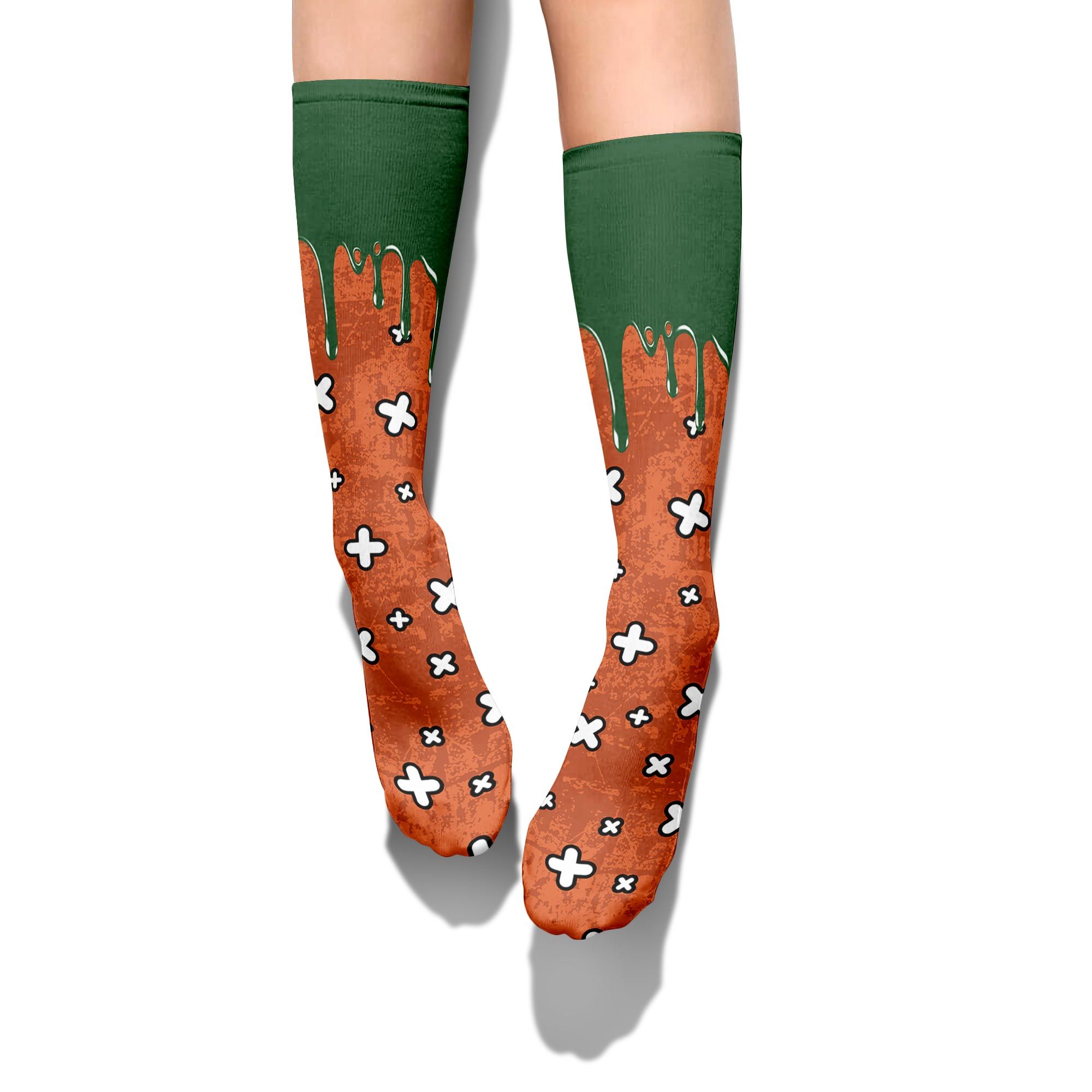 Sock To Match Low Miami 5s - Dripping Signs Graphic Unisex