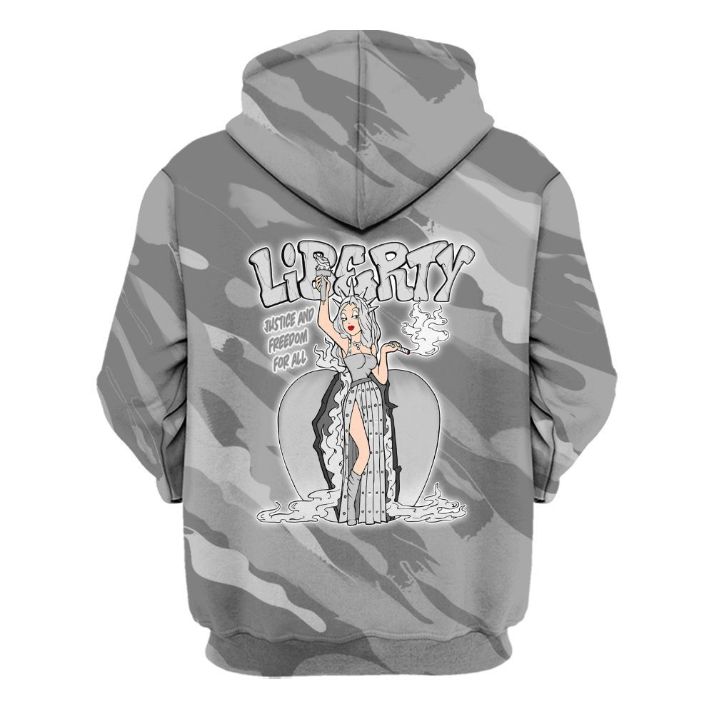 Hoodie To Match Black Wolf Grey 12s - Midwest Cartoon Colored All Over Print