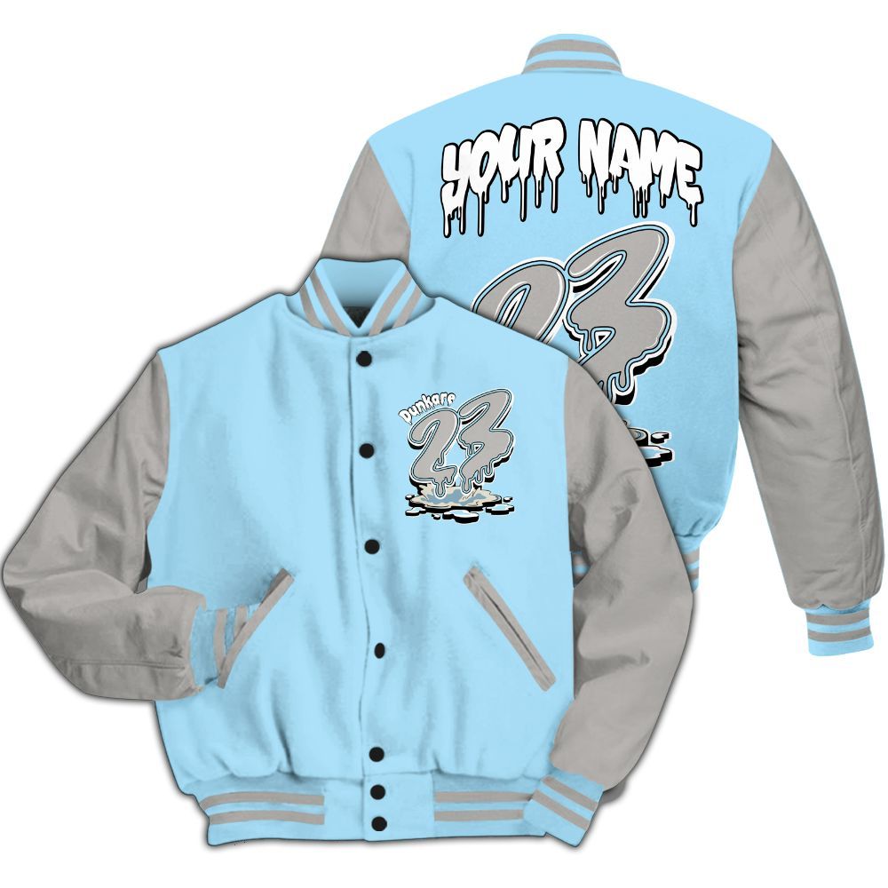 Varsity Jacket To Match Retro SoleFly 13s - Custom Name 23 Drip All Over Print