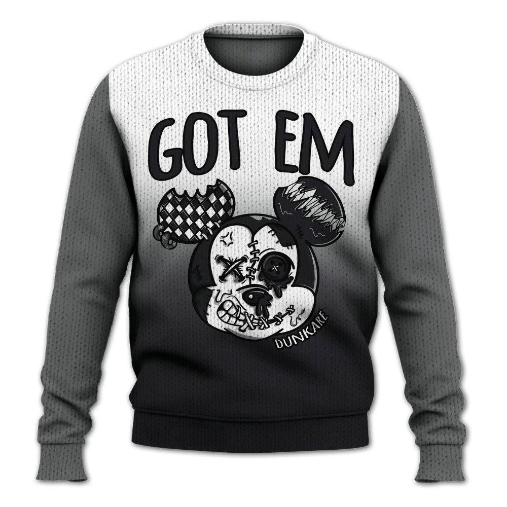 Knitted Sweater To Match White Thunder 4s - Got Em Dripping