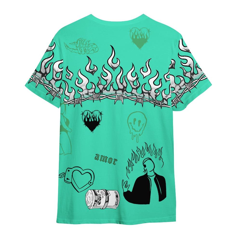 Shirt To Match Shirt Streetwear Snake Trust No One, 3 Green Glow T-- To Match Sneaker Black Green Glow 3s Graphic Tee NCT