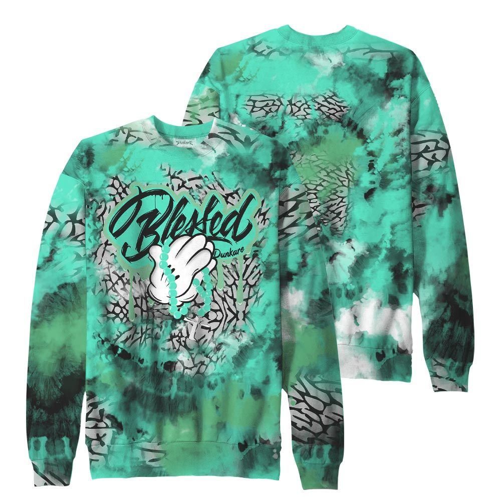 Sweatshirt To Match, Black Green Glow 3s Sweatshirt, God Blessed Dripping Sweatshirt Outfit 903 NCT