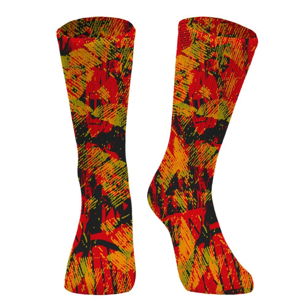 Sock To Match Ferrari 14s, Grunge Pattern Graphic