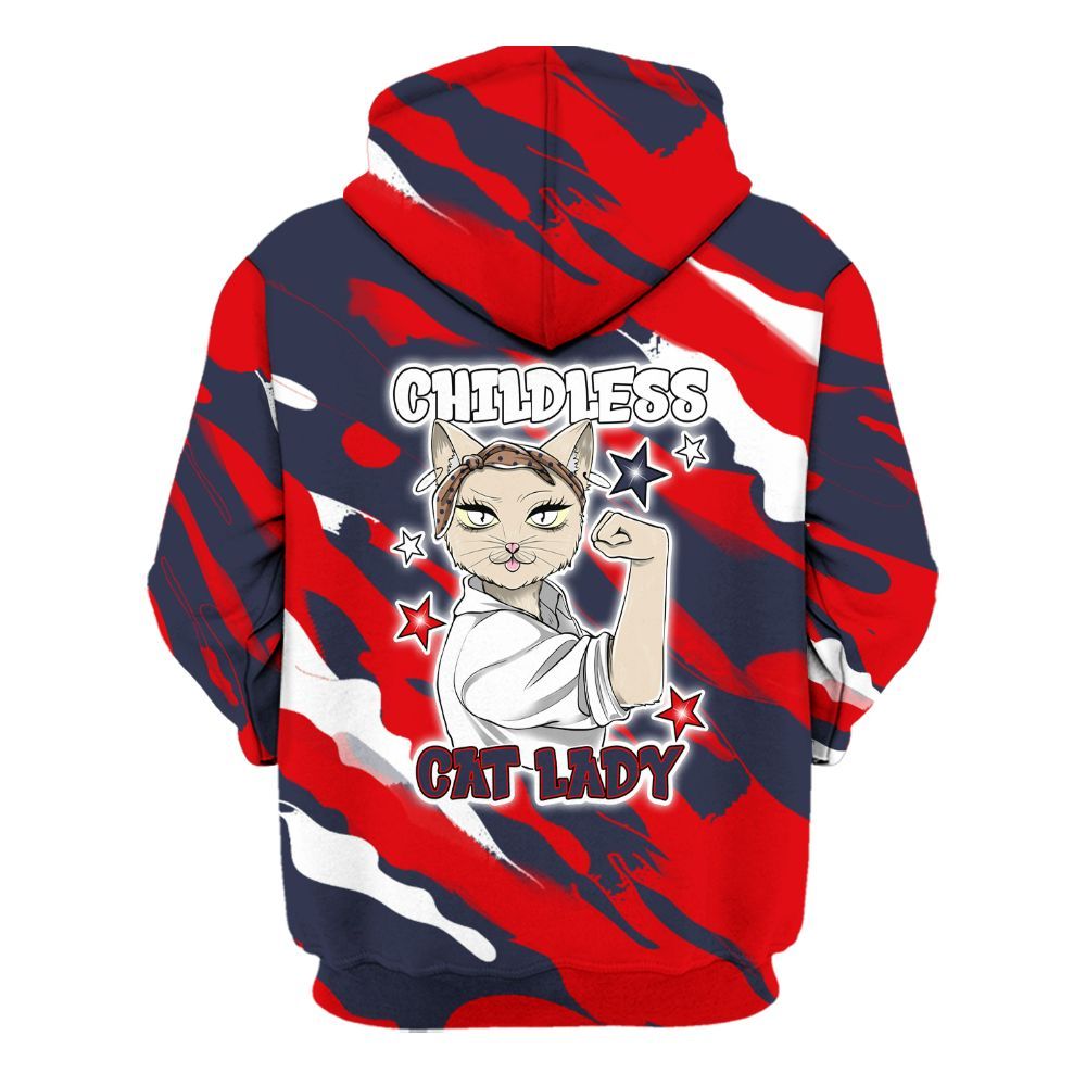 Hoodie To Match Low OG Howard University 1s - Childless Kat Lady All Over Print