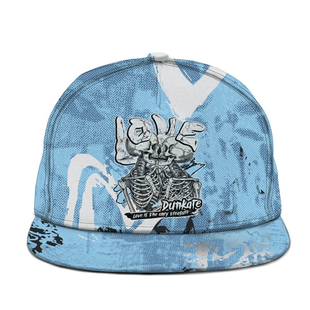 Snapback To Match Legend Blue 11s - Skull Love Graphic