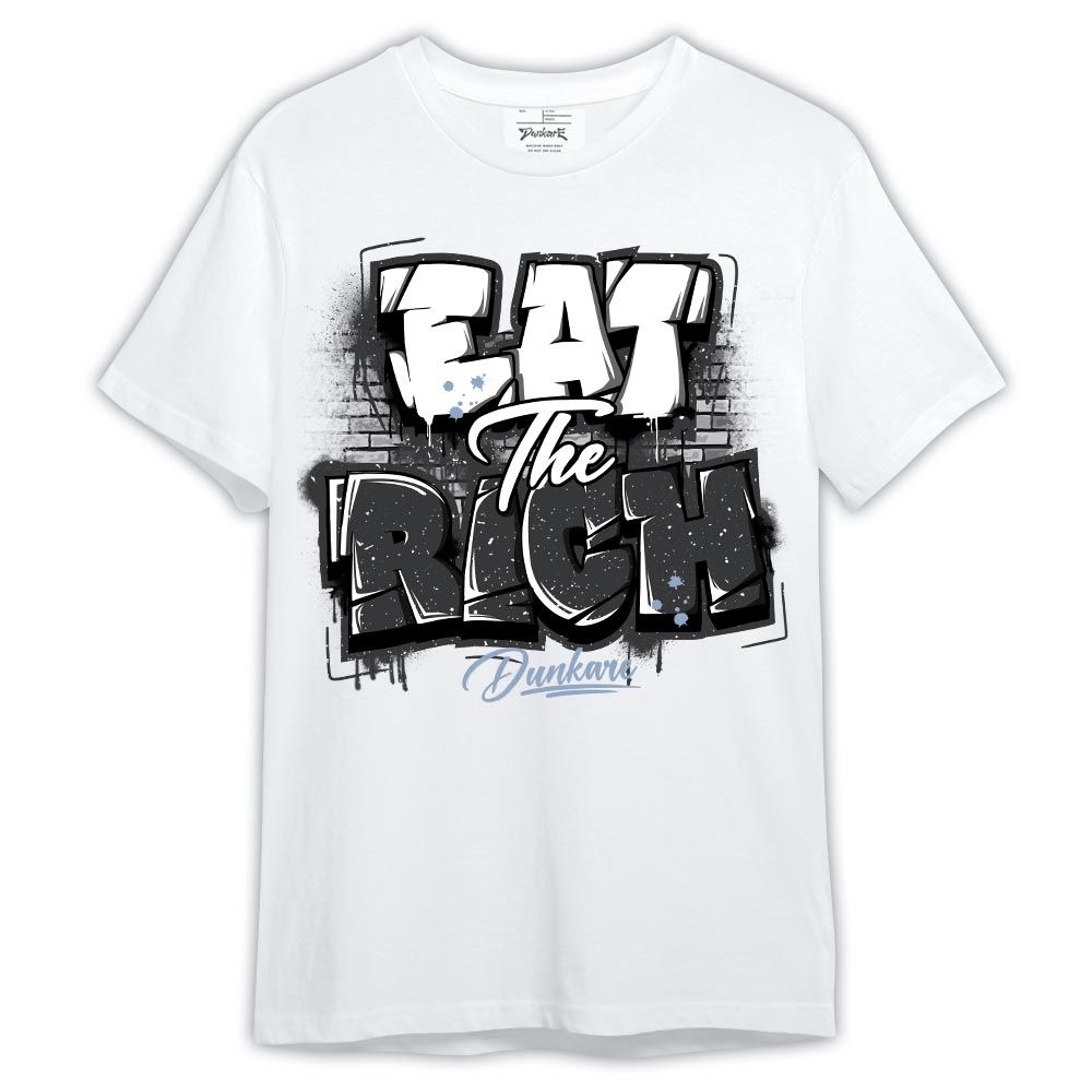 Shirt To Match Reverse Black White 6s - Graphic Eat The Rich Shirt Outfit