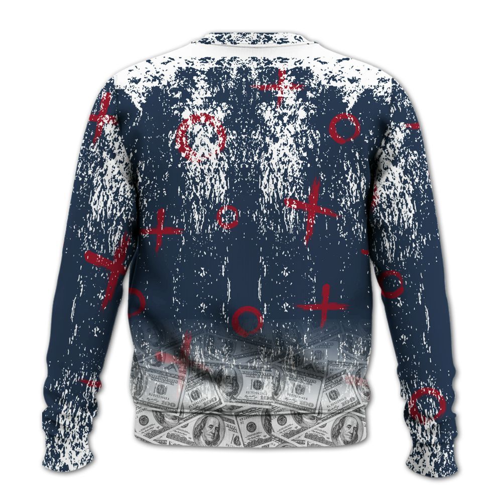 Sweatshirt To Match White Midnight Navy 6s - Selfmade Unique Grunge All Over Print