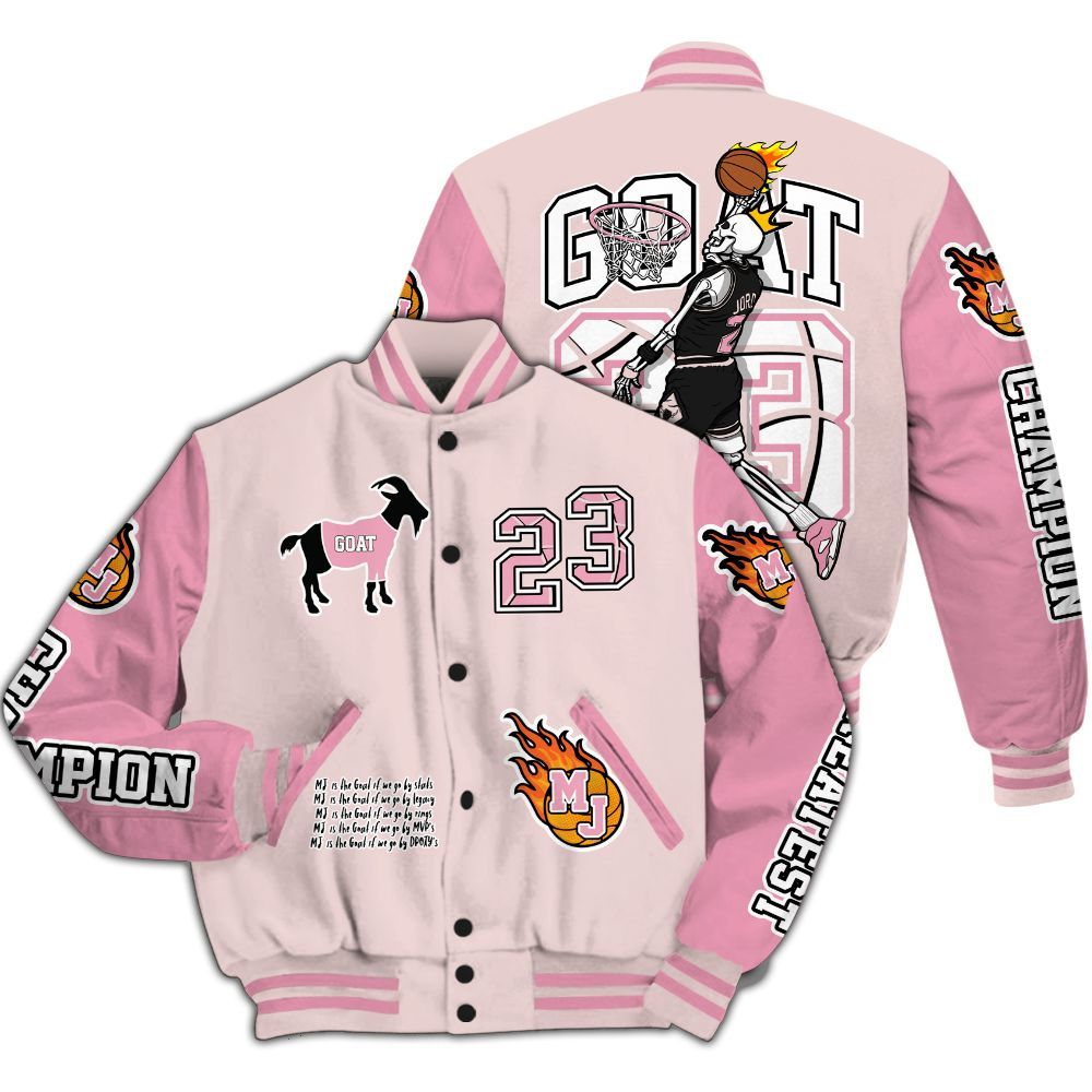 Varsity Jacket To Match Dunk Low KD 17 Aunt Pearl - 23 G.0.A.T Jump Up Basketball All Over Print