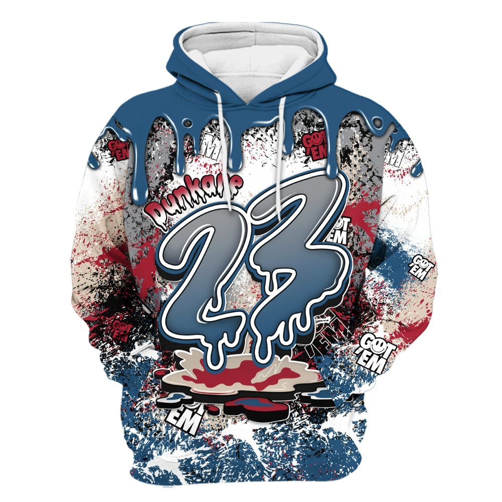 Hoodie To Match Rare Air 3s - Dripping 23 Drip All Over Print