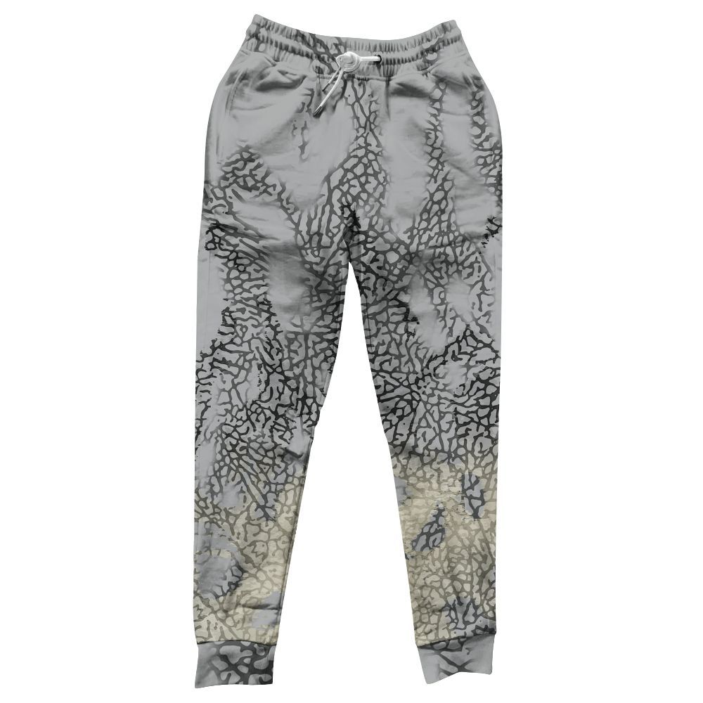 Sweatpant To Match Cement Grey 3s - Burn All Over Print