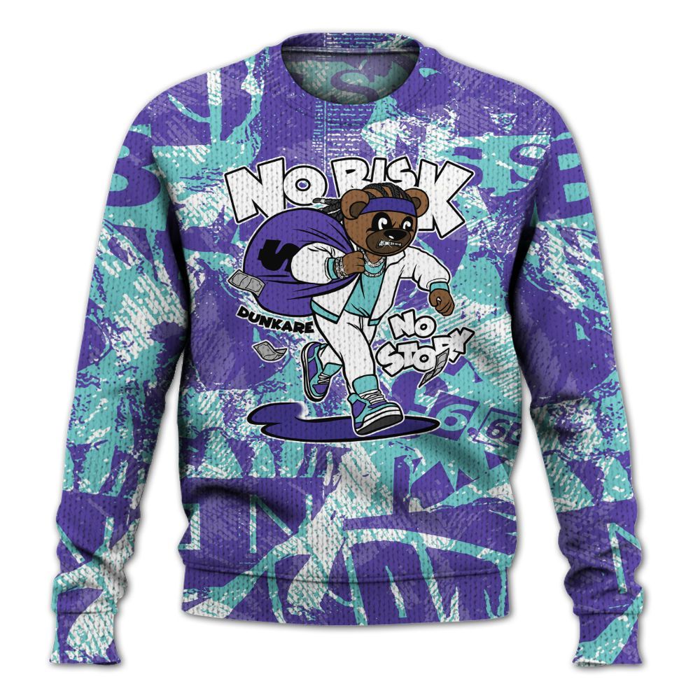 Knitted Sweater To Match Low Hornets 1s - Certain Bear Abstract Graffiti