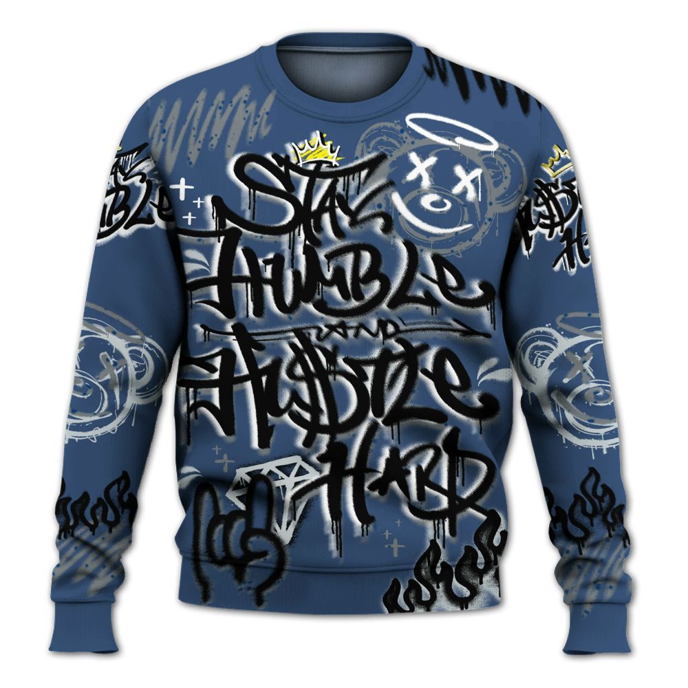 Sweatshirt To Match Midnight Navy 4s - Humble Drip Streetwear Graffity All Over Print