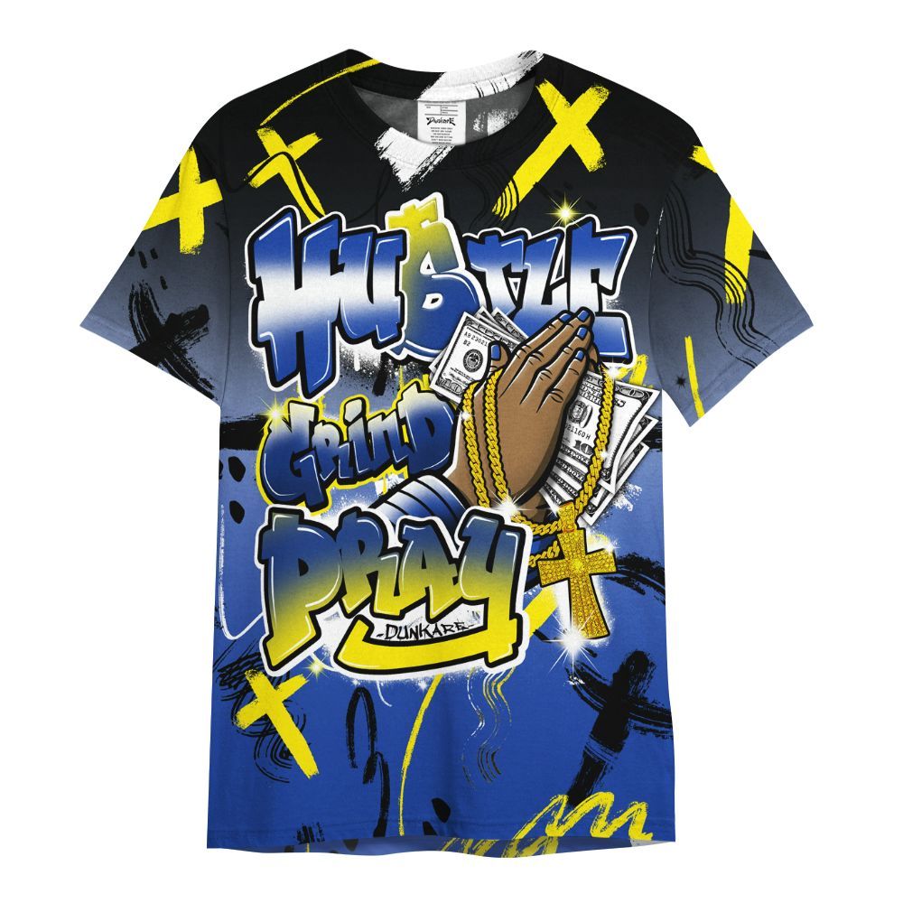 Shirt To Match Laney 14s - Money Hustle Grind Pray All Over Print