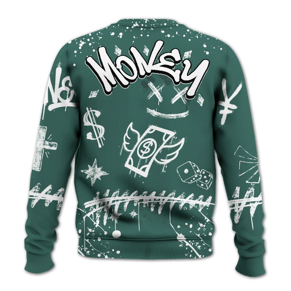 Sweatshirt To Match Low OG Oxidized Green 1s - Everybody Paid In Full Crayon All Over Print