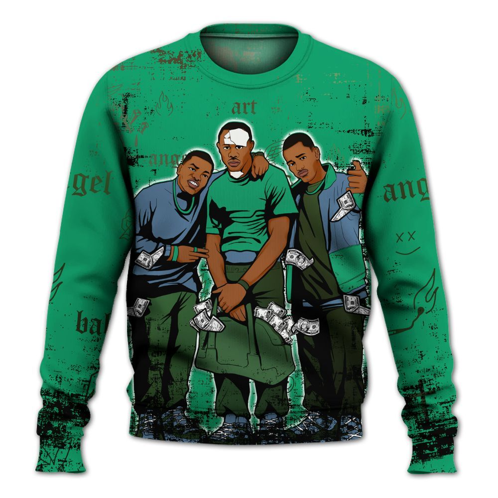 Sweatshirt To Match Foamposite Pro Pine Green 2025 - Paid In Full Money All Over Print