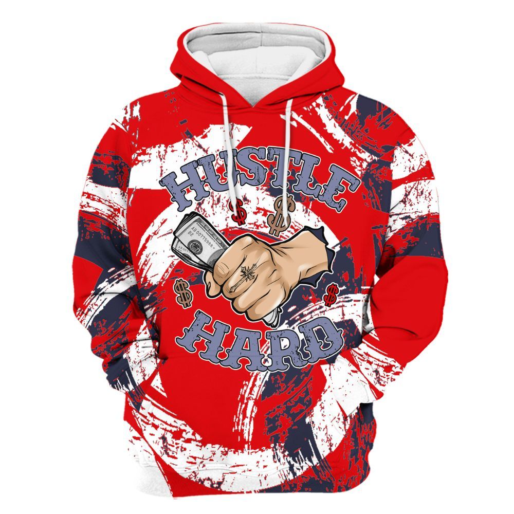 Hoodie To Match Low OG Howard Bison 1s - Hustles Hard! Splash All Over Print