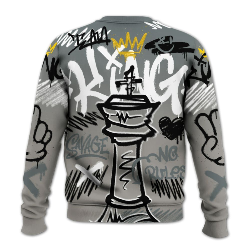 Sweatshirt To Match Cool Grey 9s - Street King Chess Streetwear All Over Print