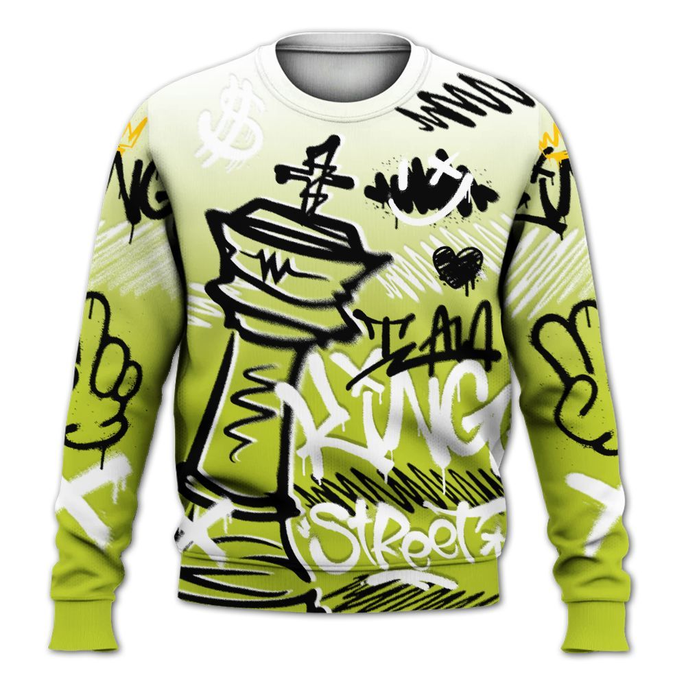 Sweatshirt To Match Bright Cactus 13s - Street King Chess Streetwear All Over Print