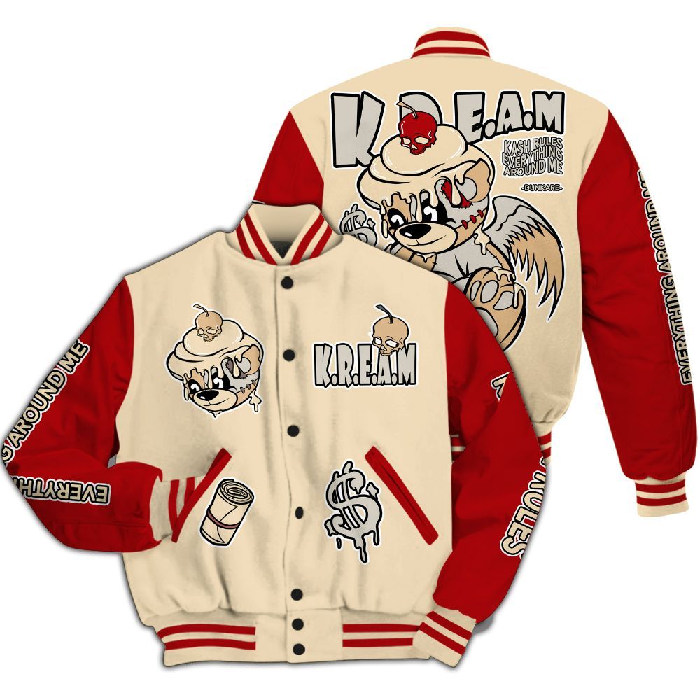 Varsity Jacket To Match Dunk Low Strawberry Waffle - Loot Bear All Over Print