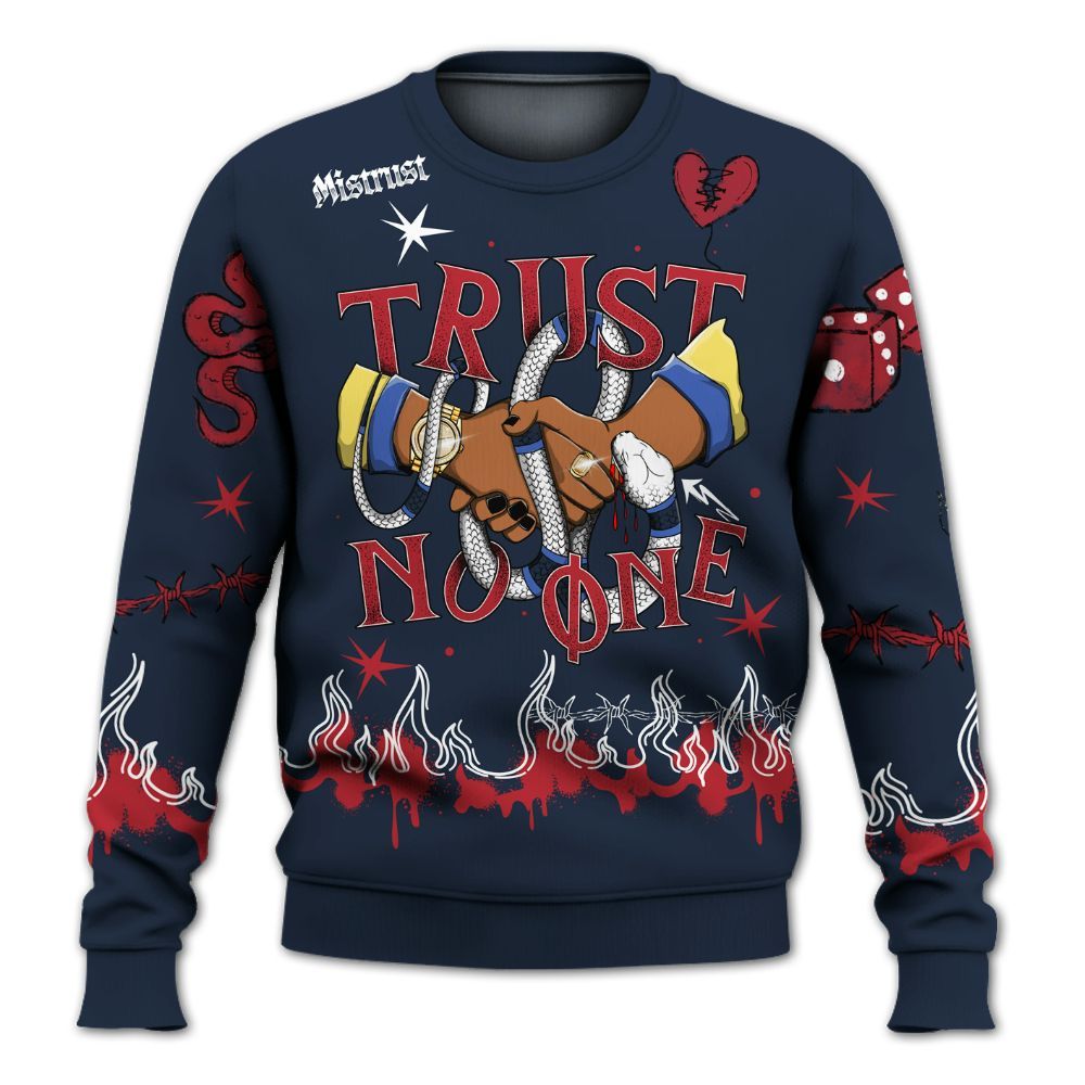 Sweatshirt To Match Dunk Low COJP What The 2024 - Trust No One Snake-Bite Doodle Crayon All Over Print