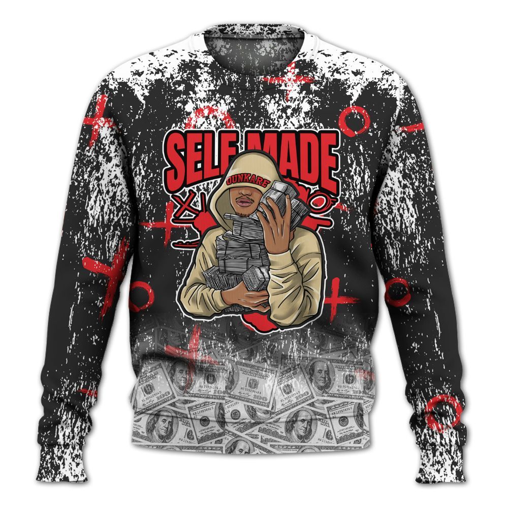 Sweatshirt To Match Prime 93 Fire Red - Selfmade Unique Grunge All Over Print