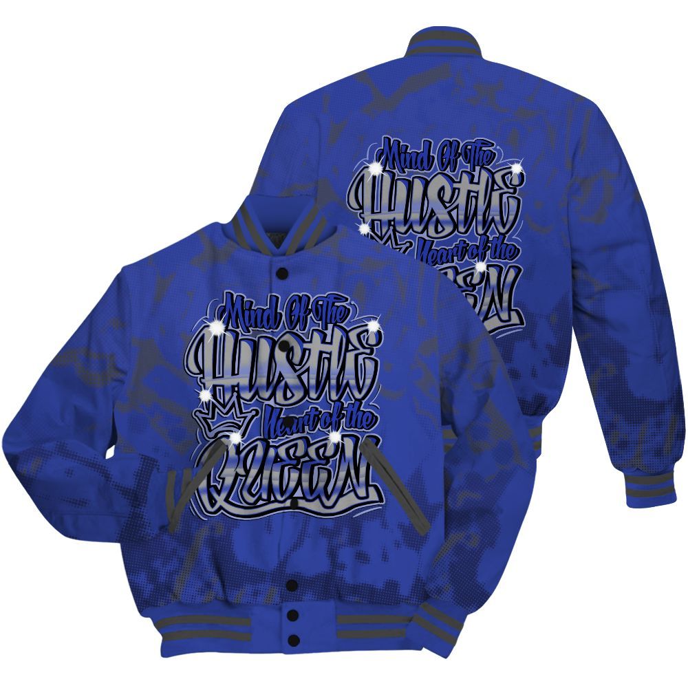 Varsity Jacket To Match Air Max Plus Black Racer Blue Shirt - Hustles Heart Queens Street All Over Print