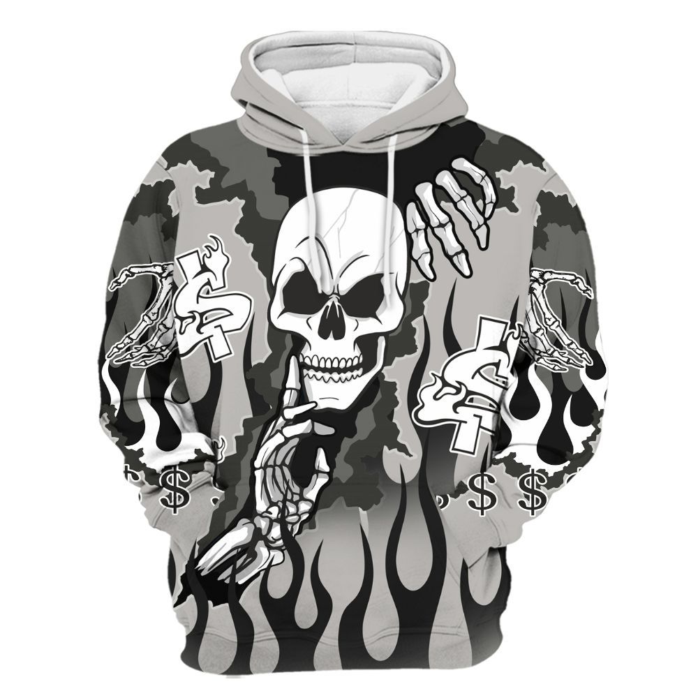 Hoodie To Match Low OG Phantom 1s - Ones Move In Silence Graphic Trapped All Over Print