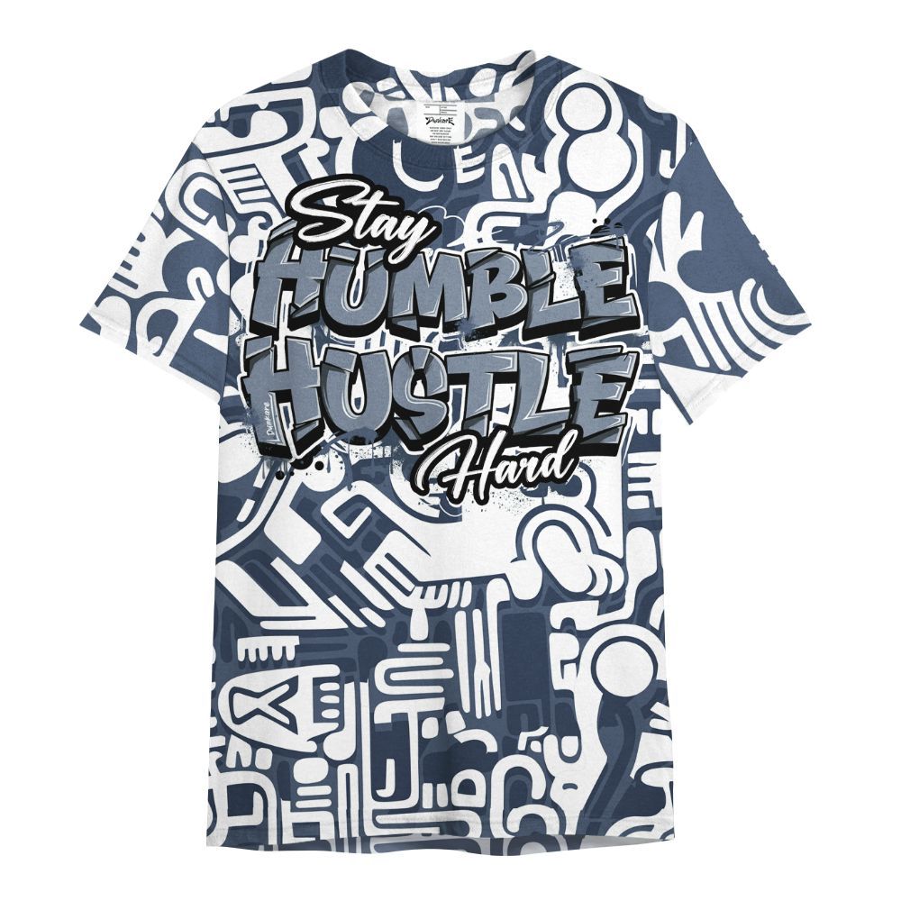 Shirt To Match Low Diffused Blue 11s - Humble Hustle Retro All Over Print