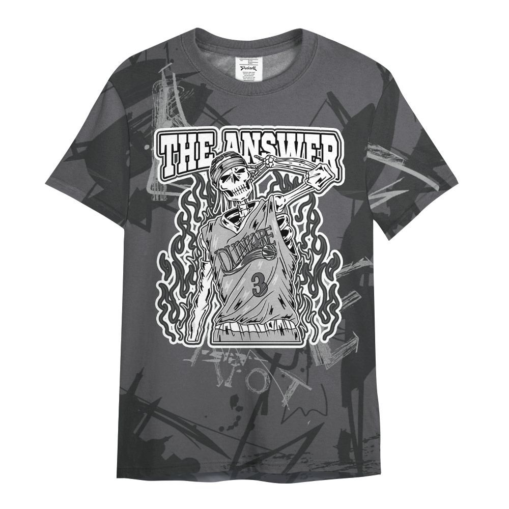 Shirt To Match White Thunder 4s - Allen Answer Skeleton Messyz All Over Print