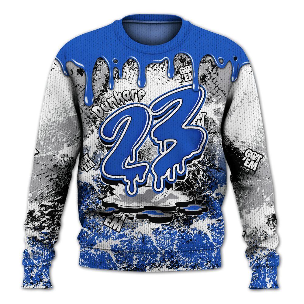 Knitted Sweater To Match Retro Stealth 5s - Dripping 23 Drip