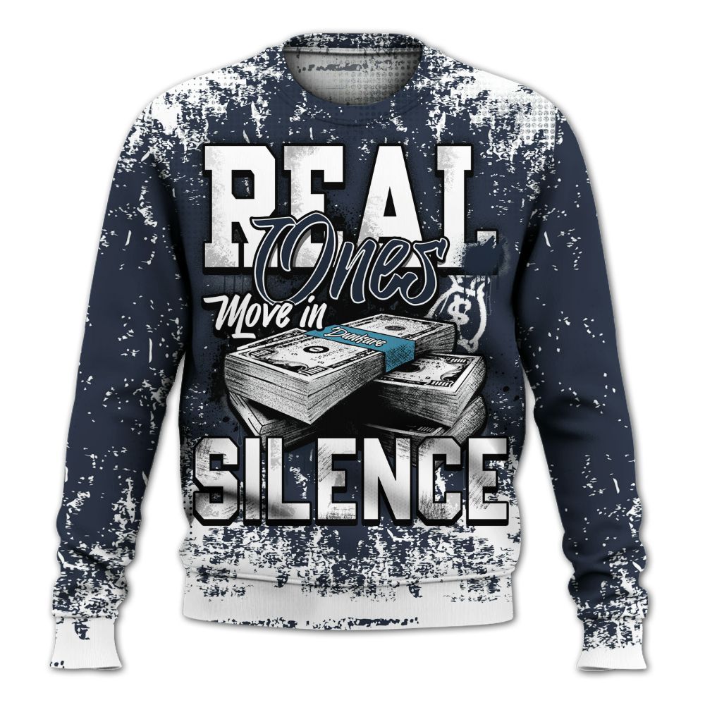 Sweatshirt To Match Retro Obsidian 13s - Move In Silence Money Street Retro All Over Print