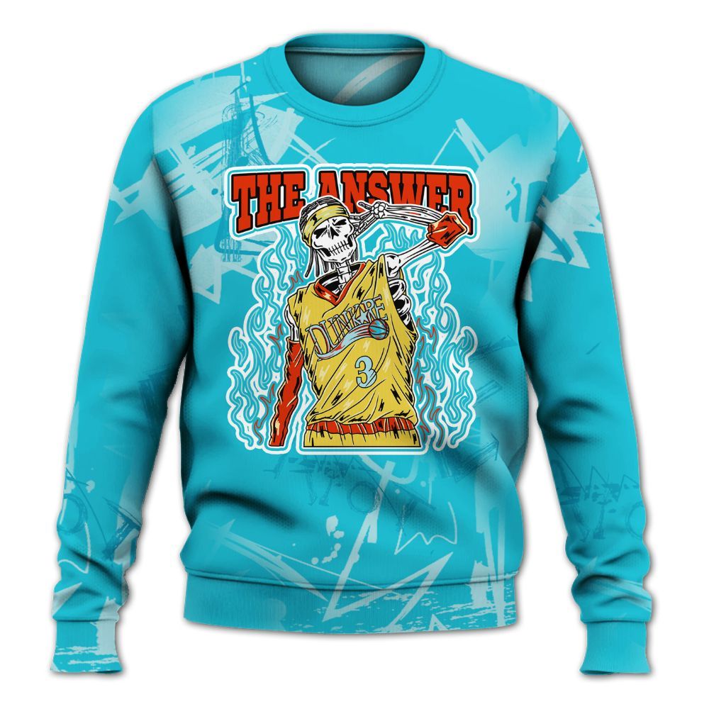 Sweatshirt To Match Dunk Low KD 17 N7 - Allen Answer Skeleton Messyz All Over Print