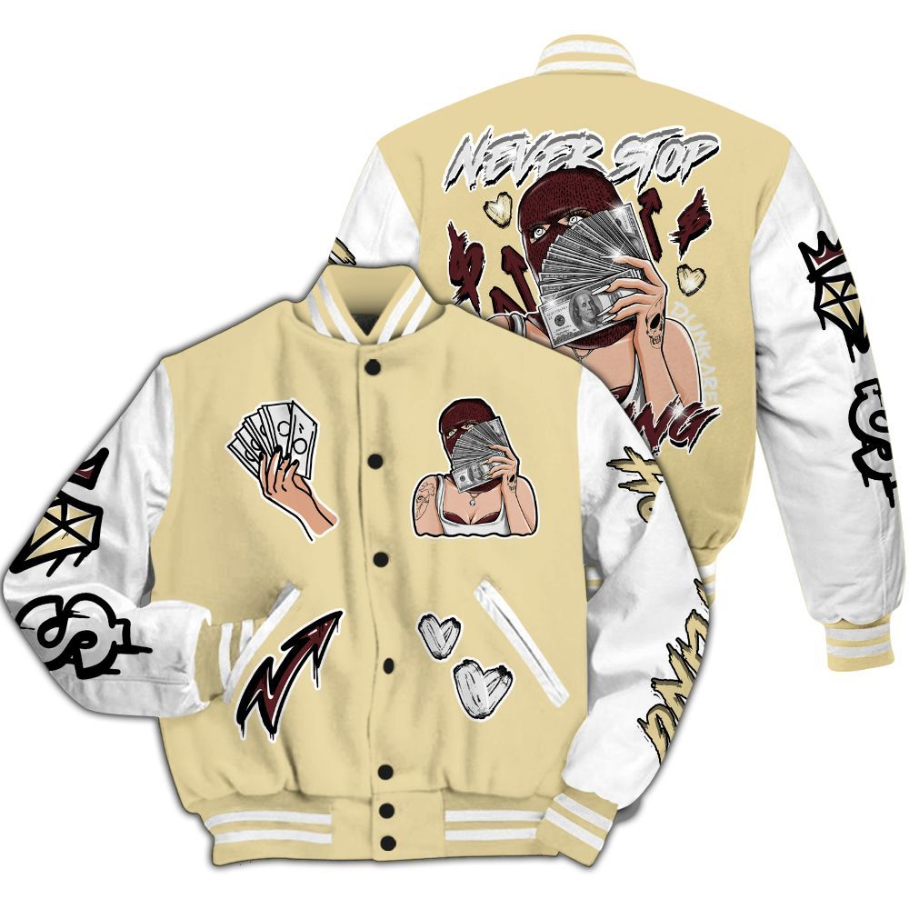 Varsity Jacket To Match Women Phantom 12s - Hustling Unique All Over Print