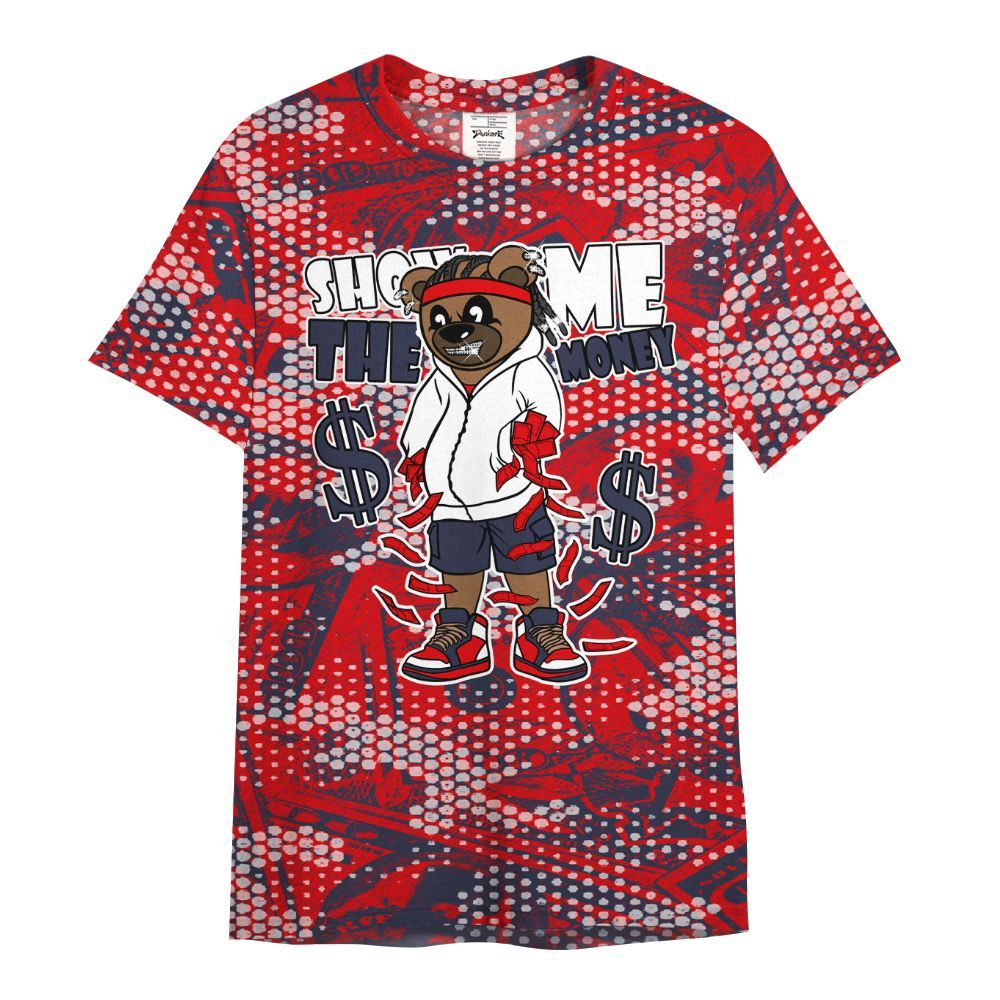 Shirt To Match Low OG Howard Bison 1s - Show Me Bear Banknotes Art All Over Print