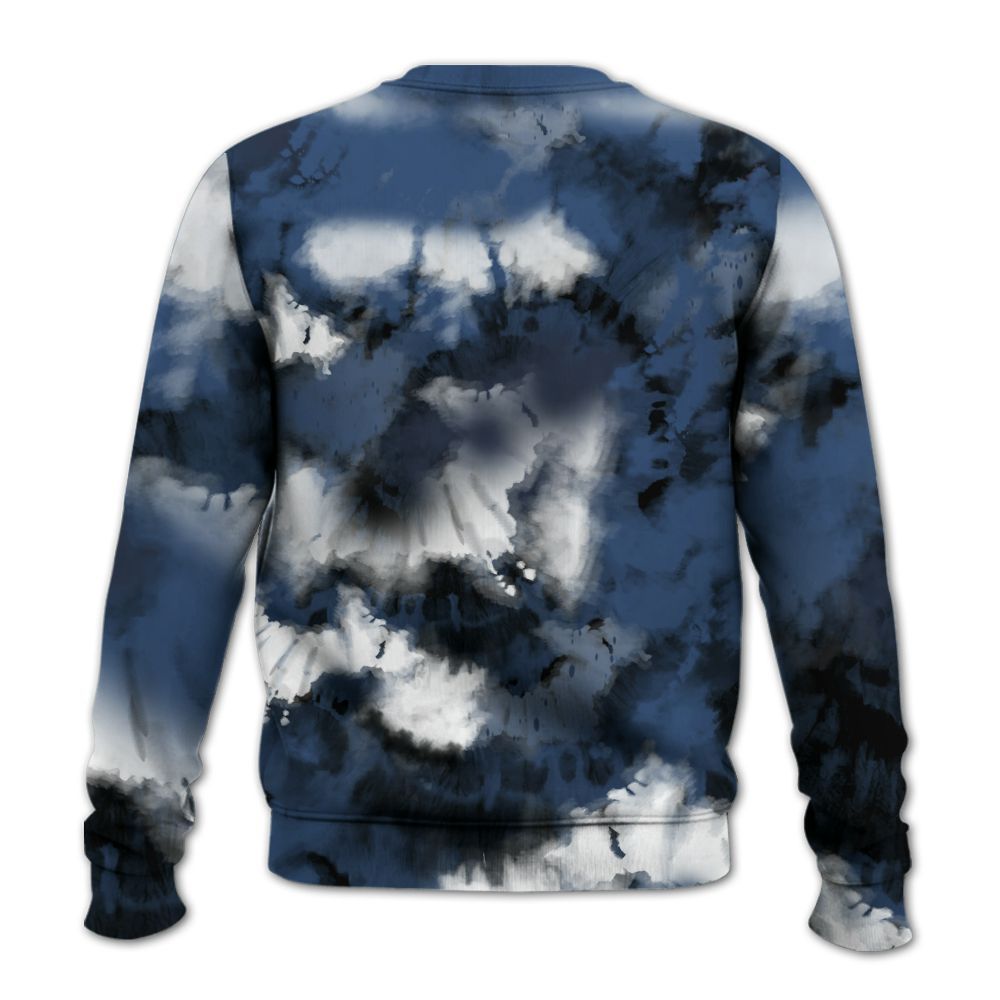 Sweatshirt To Match Midnight Navy 4s - God Blessed Tie Dye All Over Print