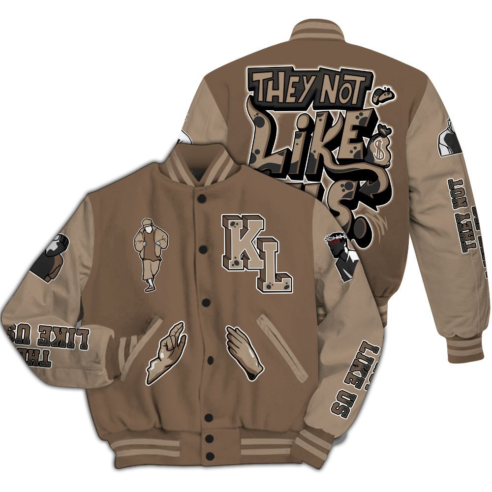 Varsity Jacket To Match Dark Mocha Jack - Dislike Us Graphic All Over Print