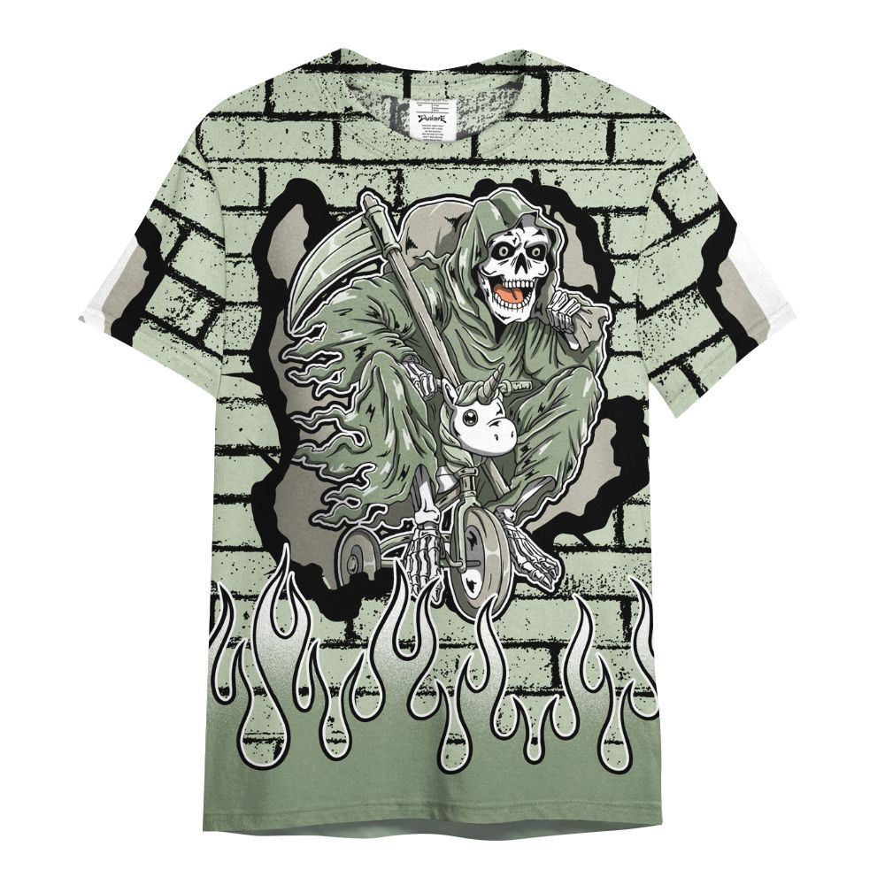 Shirt To Match Seafoam Sail 4s - Self Make Skeleton Crashed All Over Print