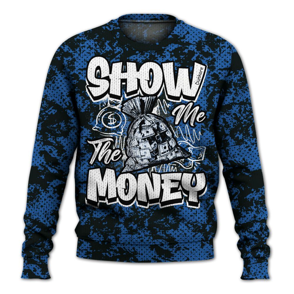 Knitted Sweater To Match Brave Blue 13s - Show Me The Money Retro