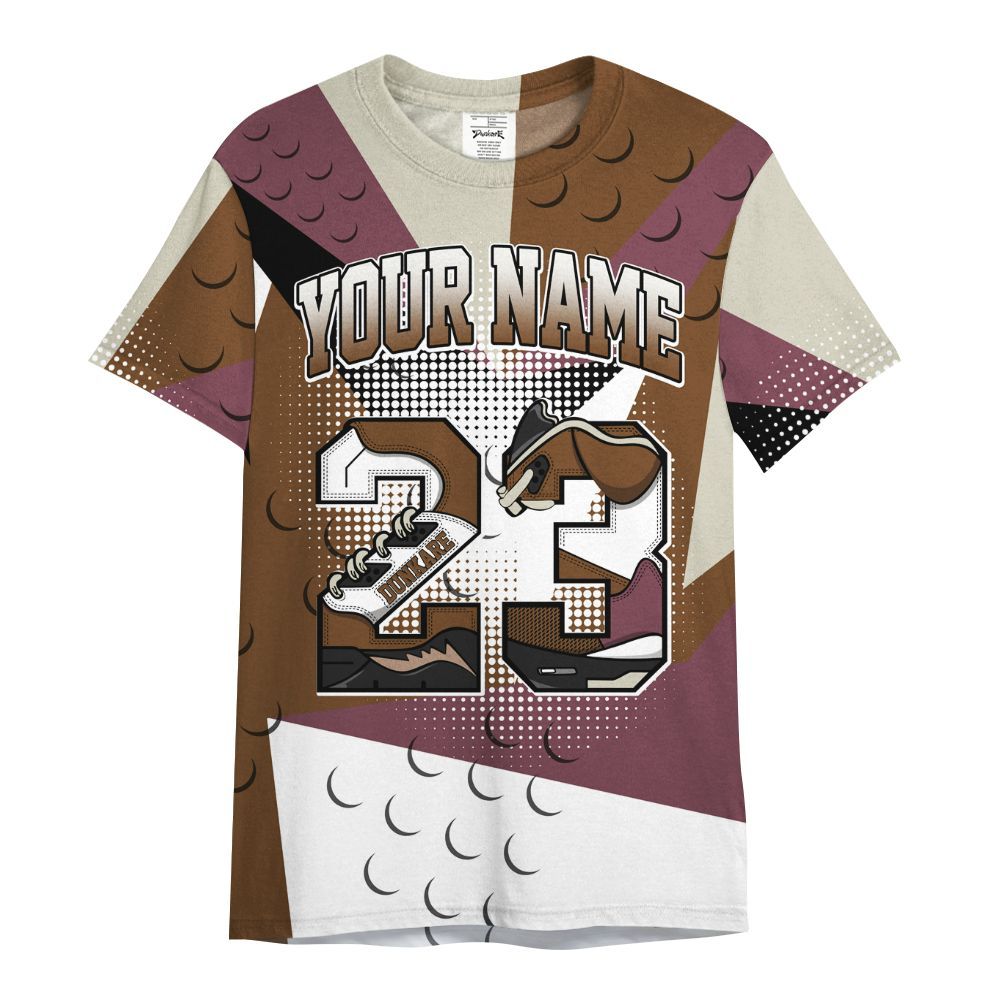 Shirt To Match Archaeo Brown 3s - Poly Custom Name Number 23 5s All Over Print