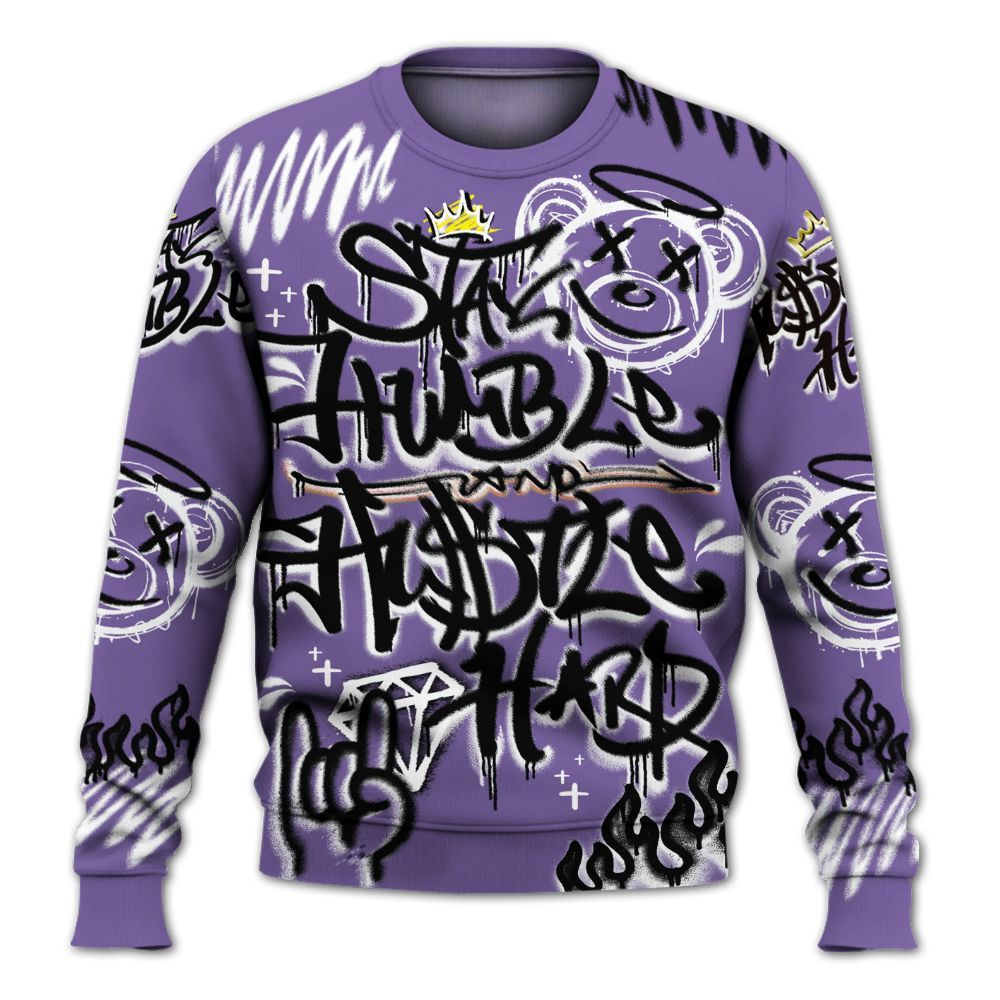 Sweatshirt To Match Dunk Low Black Raspberry - Humble Drip Streetwear Graffity All Over Print