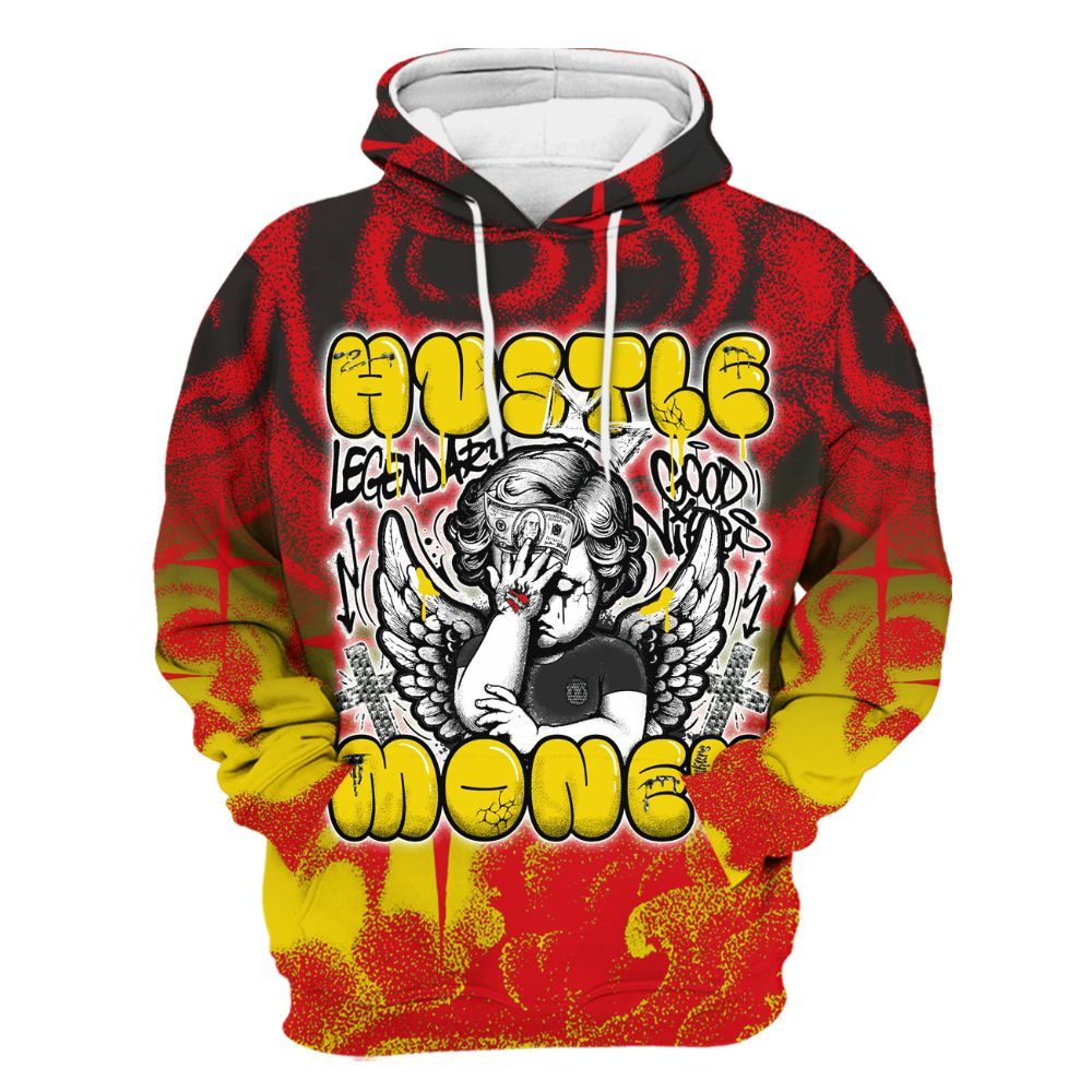 Hoodie To Match Ferrari 14s - Angel Hustle Money All Over Print
