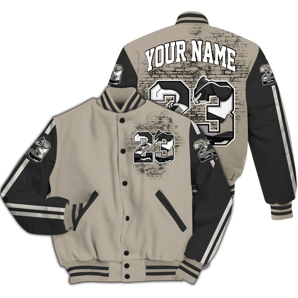Varsity Jacket To Match RM Light Bone 4s - Custom Name Number 23 5s All Over Print