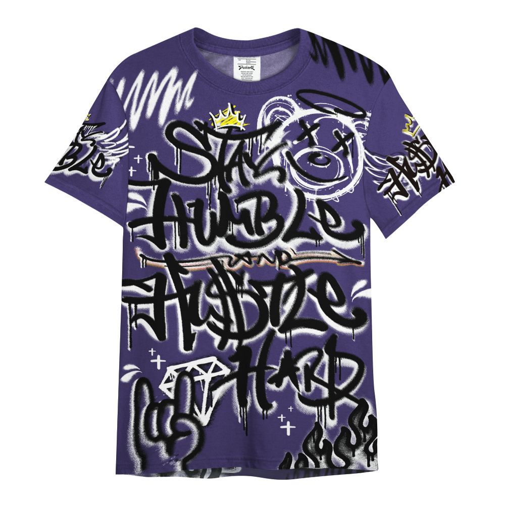 Shirt To Match Retro Court Purple 13s - Humble Drip Streetwear Graffity All Over Print