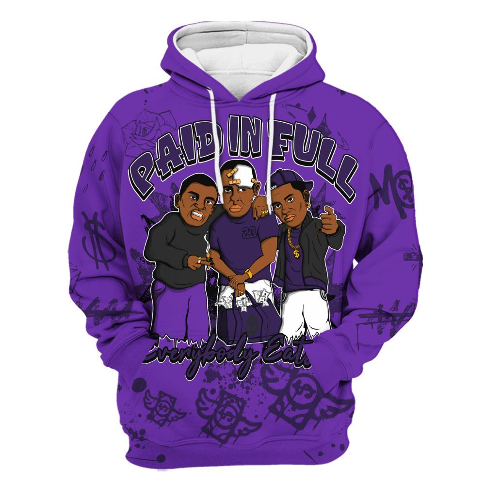 Hoodie To Match Kobe 9 Elite Low Moonwalker - Everybody Paid In Full Crayon All Over Print