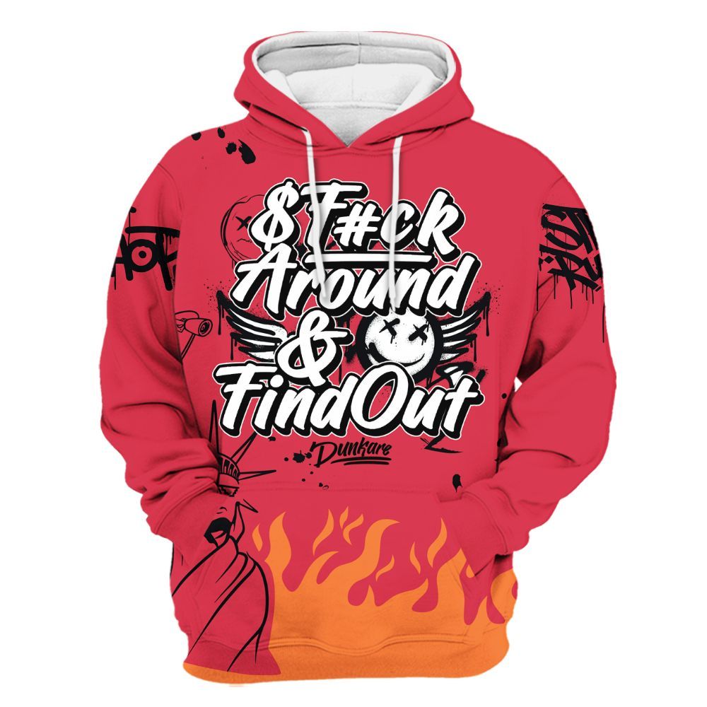 Hoodie To Match Air Max Portal Bright Ceramic - Graphic Fck Around Find Out All Over Print