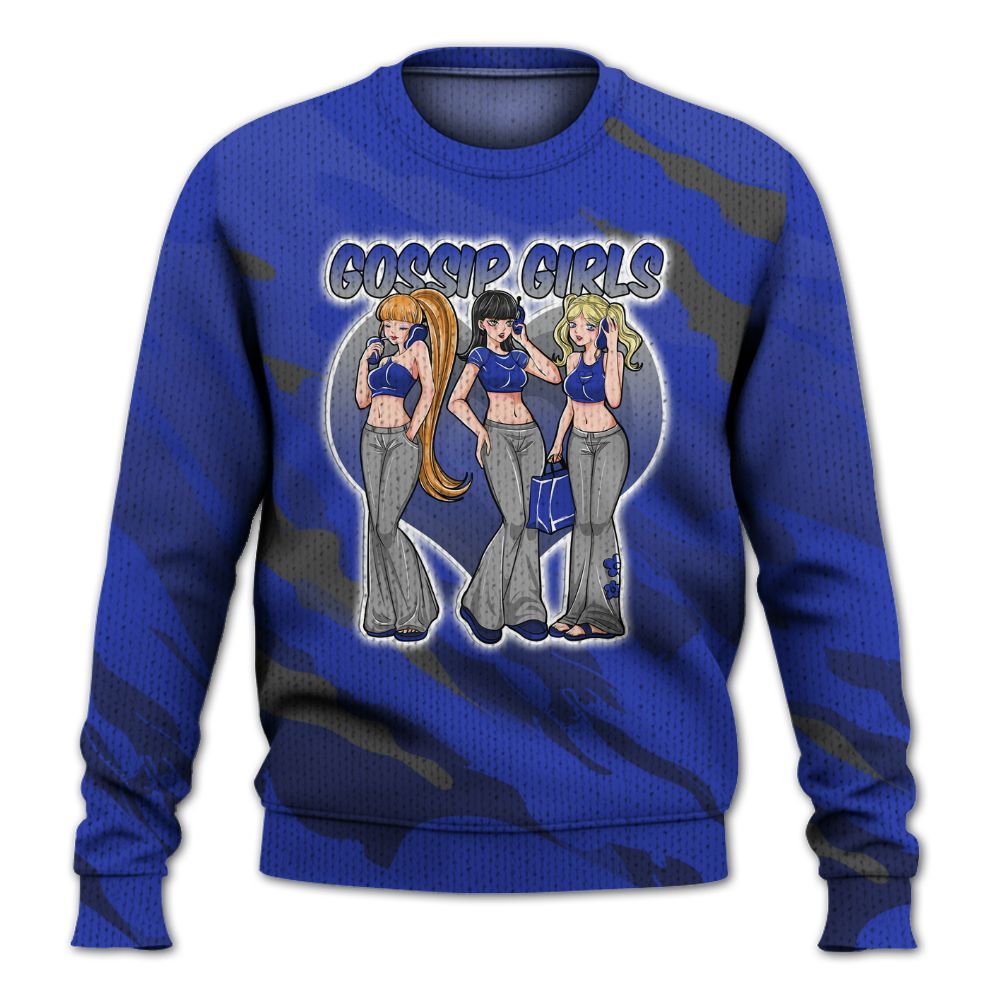 Knitted Sweater To Match Air Max Plus Black Racer Blue - Gossip'Girls