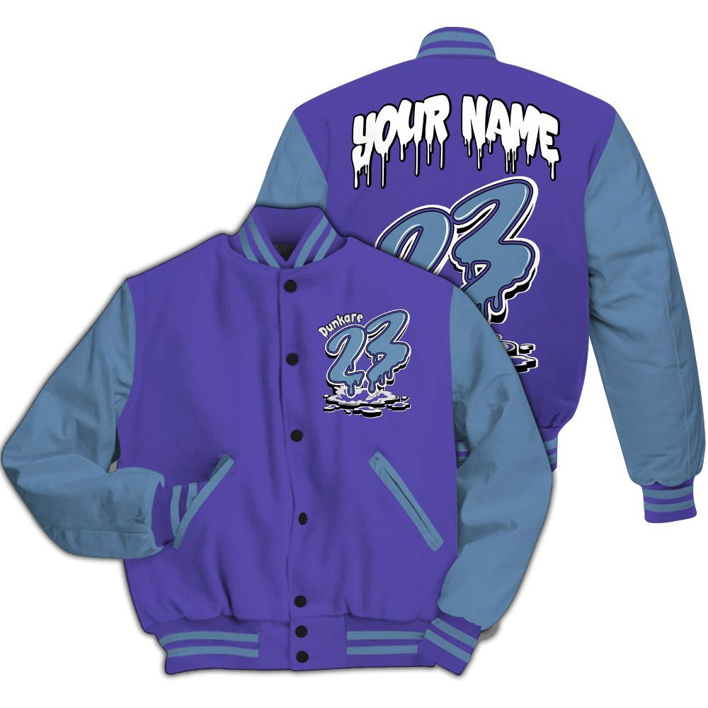 Varsity Jacket To Match Retro Concord 5s - Custom Name 23 Drip All Over Print