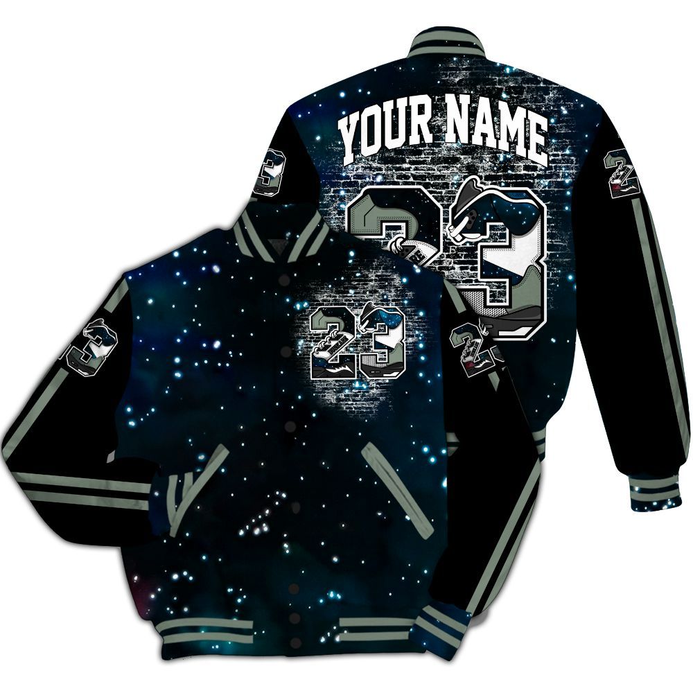 Varsity Jacket To Match Air Foamposite One Galaxy - Custom Name Number 23 5s All Over Print