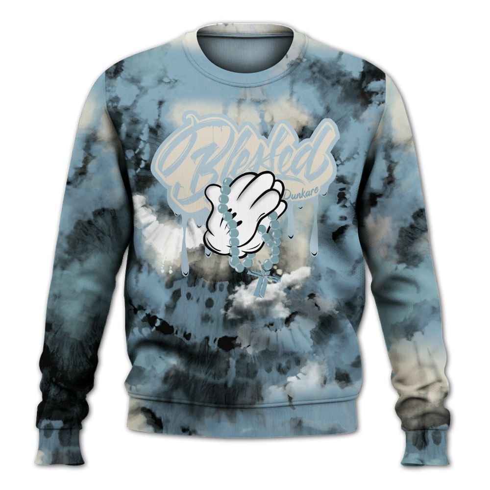 Sweatshirt To Match Retro SoleFly 13s - God Blessed Tie Dye All Over Print