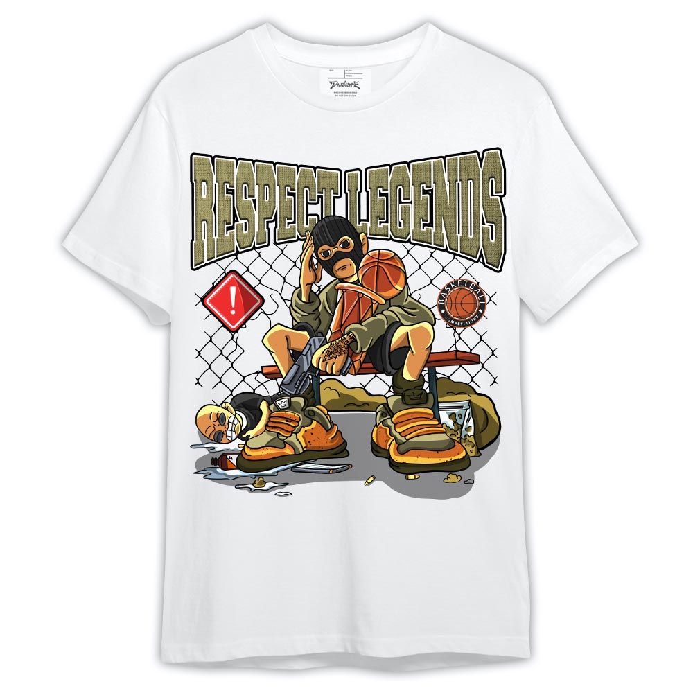 Shirt To Match Olive 5s - Respect Legends Basketball Shirt Outfit 1005 TCD